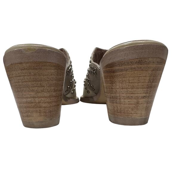 Studded Leather Pointed Toe Mules Size 7 - Picture 8 of 11